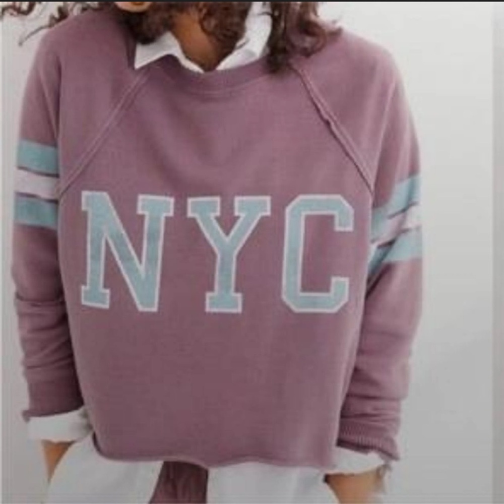 Aerie NYC Knit crop Sweatshirt size Medium
